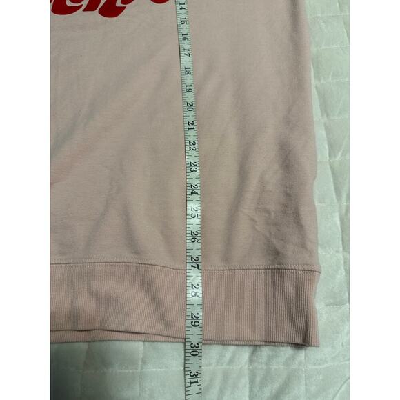 Wildfox "Coffee & Sunshine" Crewneck Lightweight Sweatshirt Large Blush Pink - Picture 5 of 6